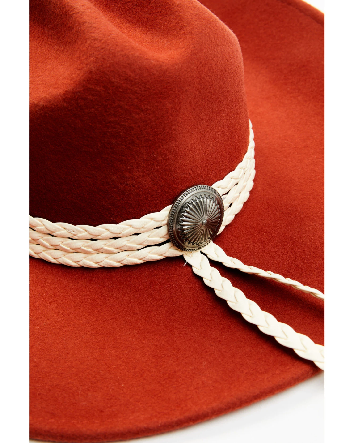 Shyanne Women's Rust Concho Rope Band Cowboy Hat 4 Shyanne Women's Rust Concho Rope Band Cowboy Hat - Image 2