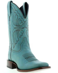 Caborca Silver By Liberty Black Women's Tessa Butterfly Embroidered Western Boots - Square Toe