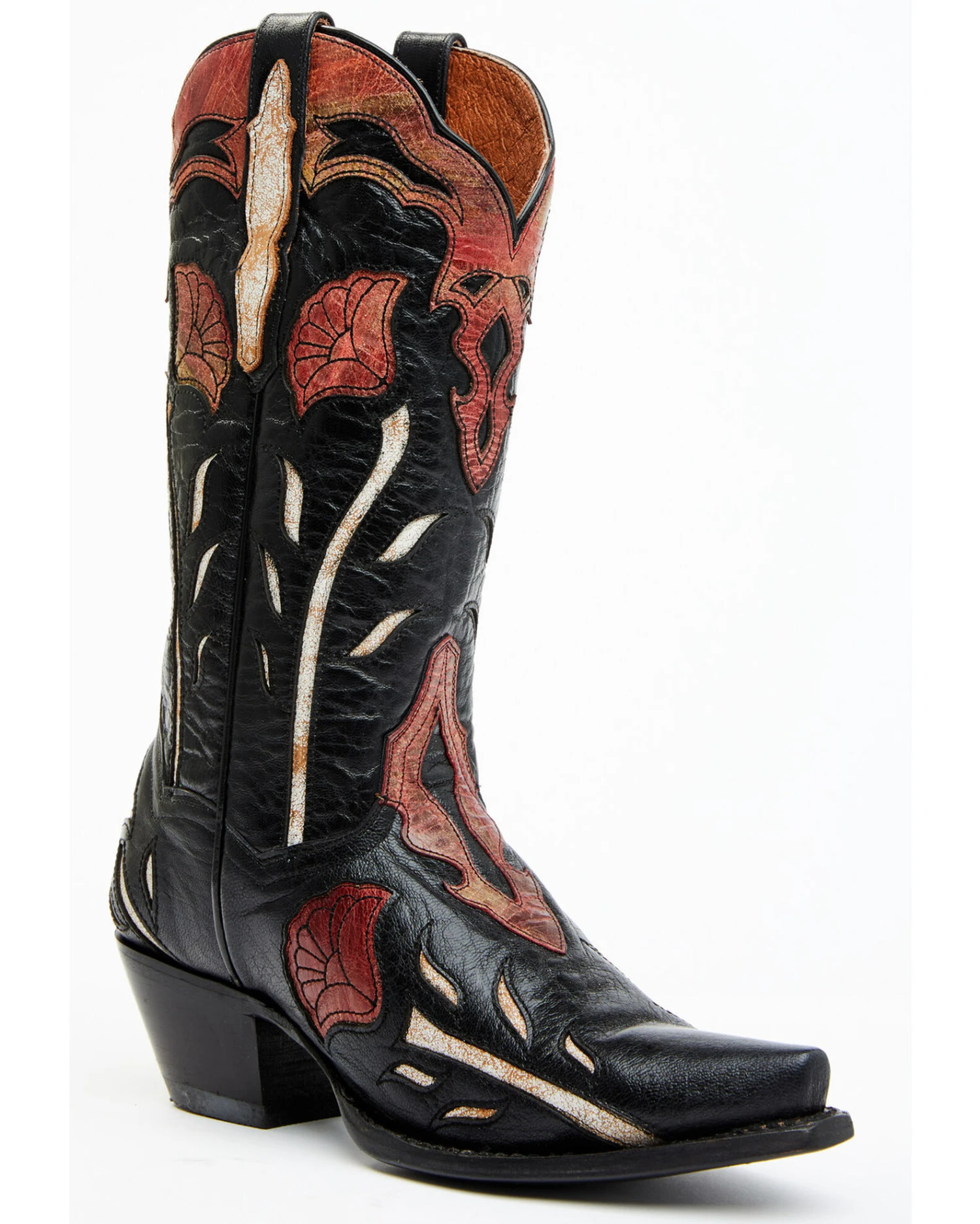 Dan Post Women's Alyssia Floral Leather Tall Western Boots - Snip Toe 3 Dan Post Women's Alyssia Floral Leather Tall Western Boots - Snip Toe