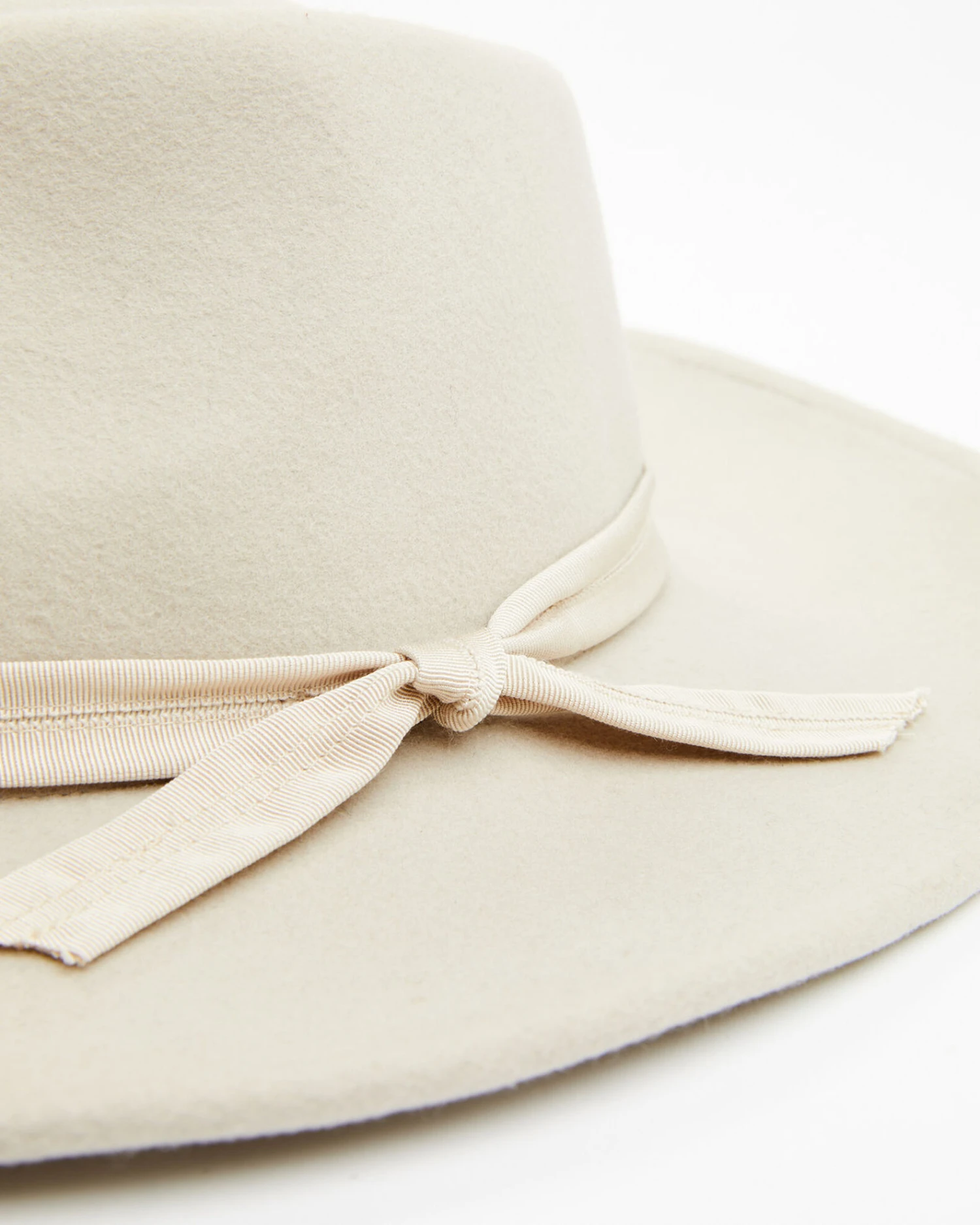 Nikki Beach Women's Cream Mink Britt Ribbon Band Fedora Hat 4 Nikki Beach Women's Cream Mink Britt Ribbon Band Fedora Hat - Image 2