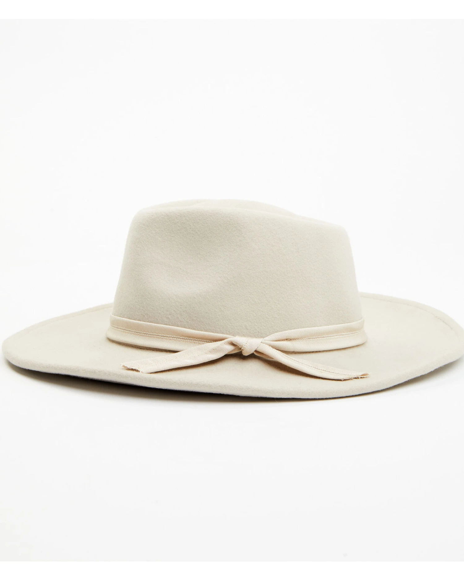 Nikki Beach Women's Cream Mink Britt Ribbon Band Fedora Hat 5 Nikki Beach Women's Cream Mink Britt Ribbon Band Fedora Hat - Image 3