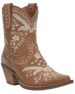 Dingo Women's Primrose Embroidered Western Booties - Snip Toe