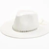 Nikki Beach Women's White Krystal Australian Toyo Fedora Hat -Deals ROPER Store 2000382163 100 P1