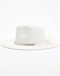 Nikki Beach Women's White Krystal Australian Toyo Fedora Hat -Deals ROPER Store 2000382163 100 P3