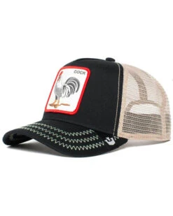 Goorin Bros Men's Black Rooster Patch Ball Cap
