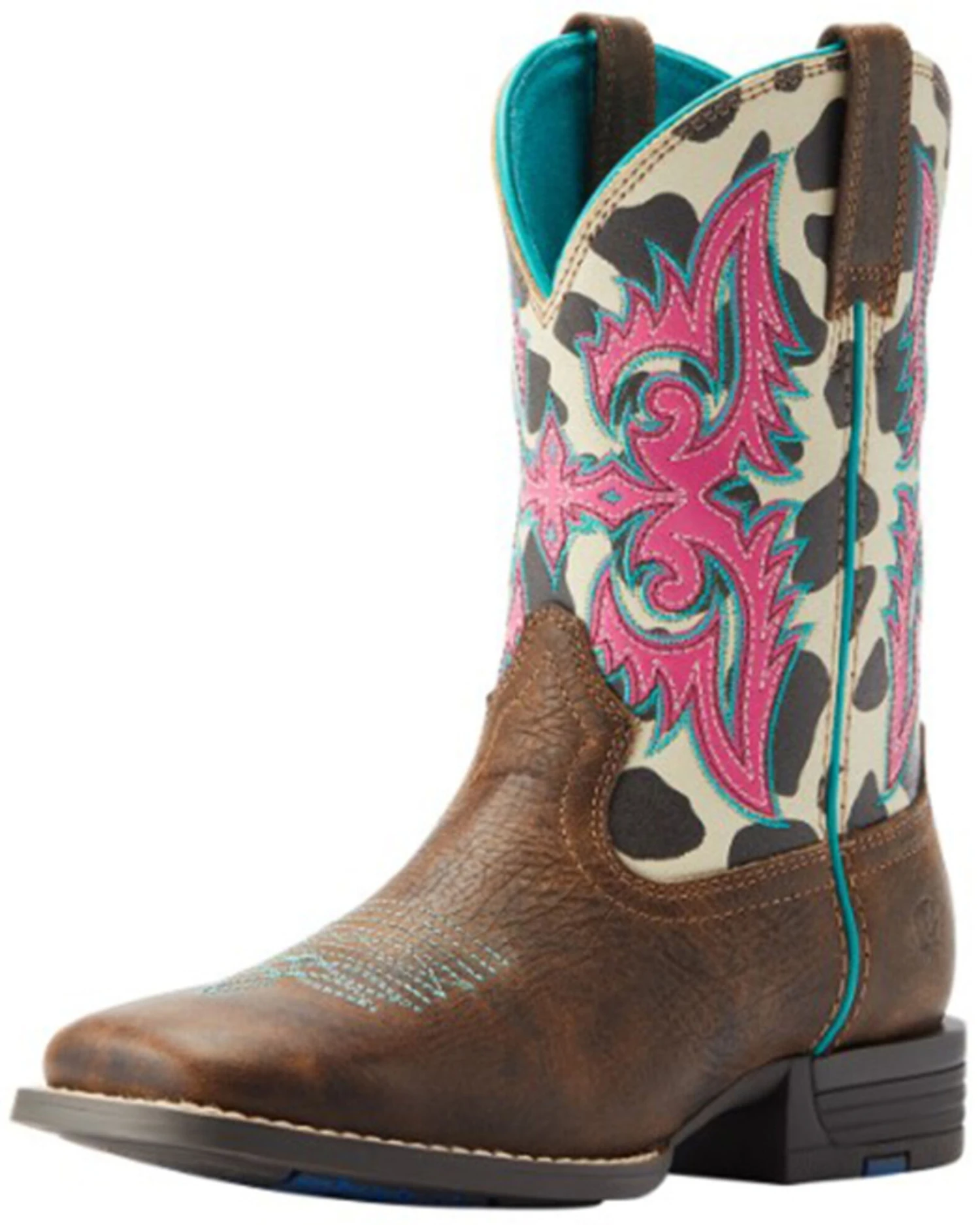 Ariat Girls' Lonestar Rowdy Western Boots - Broad Square Toe 3 Ariat Girls' Lonestar Rowdy Western Boots - Broad Square Toe