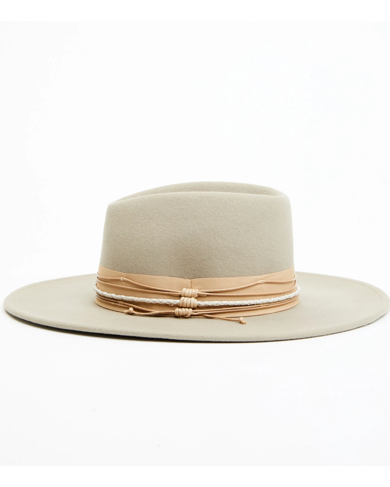 Shyanne Women's Gray Triple-Tied Grosgrain Fedora Hat 5 Shyanne Women's Gray Triple-Tied Grosgrain Fedora Hat - Image 3