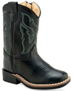 Old West Toddler Boys' Embroidered Western Boots - Broad Square Toe