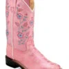 Old West Girls' Crocodile Print Western Boots - Broad Square Toe -Deals ROPER Store 2000396120 650 P1