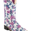 Old West Girls' Flower Girl Western Boots - Broad Square Toe 1 Old West Girls' Flower Girl Western Boots - Broad Square Toe -Deals ROPER Store 2000396135 900 P1
