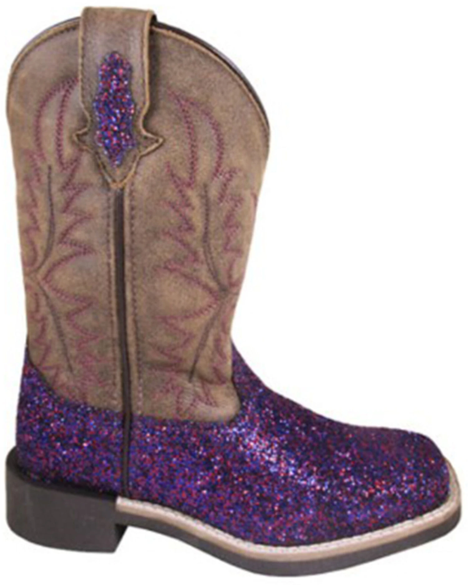Smoky Mountain Little Girls' Ariel Glitter Western Boots - Broad Square Toe 3 Smoky Mountain Little Girls' Ariel Glitter Western Boots - Broad Square Toe